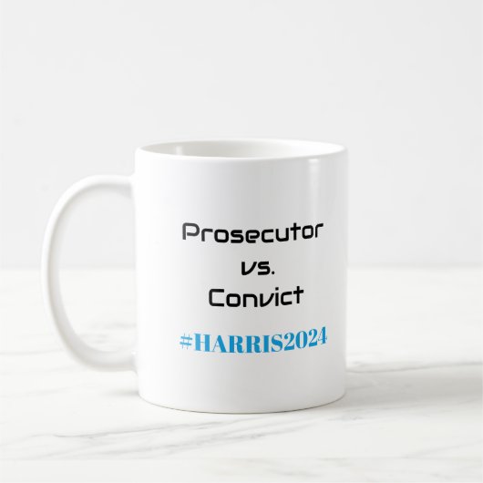 Mug Procureur contre condamné ! Kamala Harris 2024 Fun (Gauche)