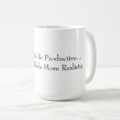 Mug Productif Drôle (Devant droit)