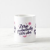 Mug Productivité zéro 100% Vibes Citation esthétique C (Centre)