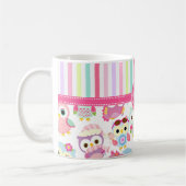 Mug Produit mignon de PersCustomize de motif de hiboux (Gauche)