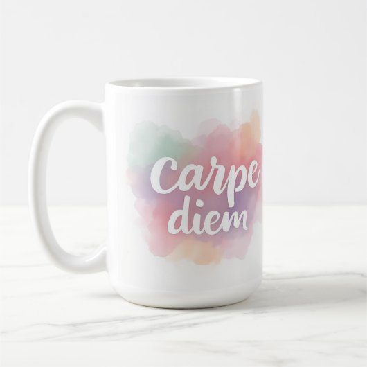 Mug Produits avec un design "carpe diem" (Gauche)