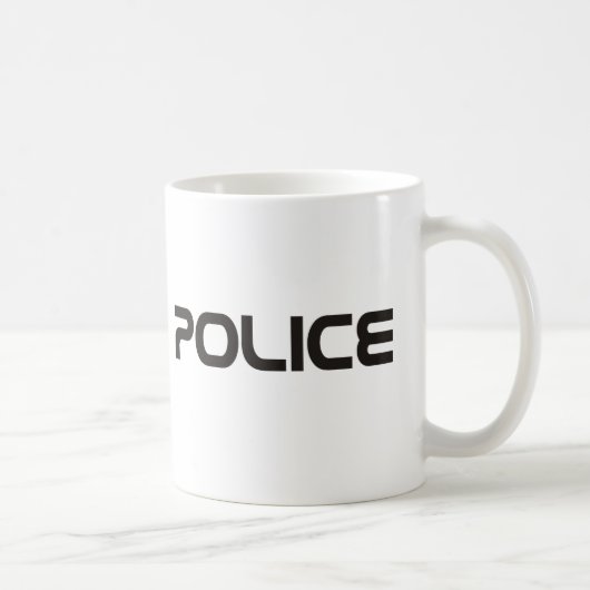 Mug Produits et conceptions de police ! (Droite)