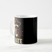 Mug Prof de mathématiques drôle de pirate de la journé (Devant gauche)