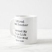 Mug Prof de Maths à la Retraite J'ai Travaillé Toute M (Devant gauche)