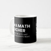 Mug Prof de maths Citation drôle (Devant gauche)