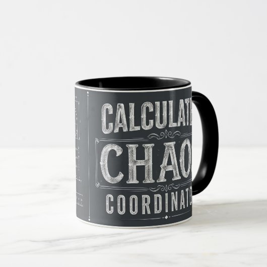 Mug Prof de maths Coordinateur de Chaos Calculé Café (Devant droit)