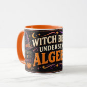 Mug Prof de maths drôle d'Halloween sorcière mieux alg (Devant gauche)