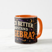 Mug Prof de maths drôle d'Halloween sorcière mieux alg (Devant droit)