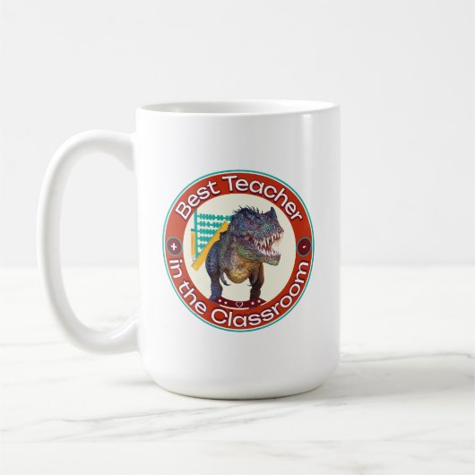Mug Prof de maths drôle dinosaure (Gauche)
