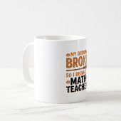Mug Prof de maths drôle Halloween Balai cassé Design_1 (Devant gauche)