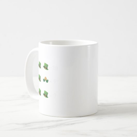 Mug Prof de maths équation drôle St Patrick Professeur (Devant gauche)