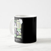 Mug Prof de maths Halloween fantômes Trig ou traiter é (Devant gauche)