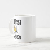 Mug Prof instructeur de ski après-ski bière gratuite b (Devant gauche)