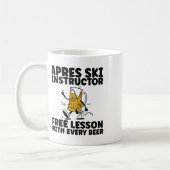 Mug Prof instructeur de ski après-ski bière gratuite b (Gauche)
