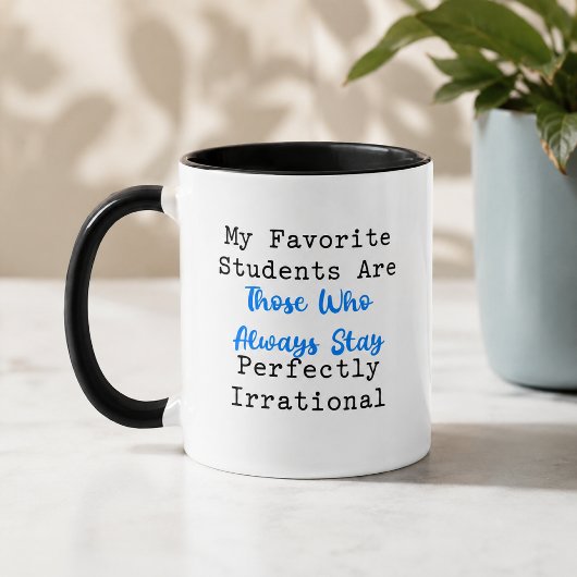 Mug Prof Irrationnel Humour pour Enseignant de Mathéma