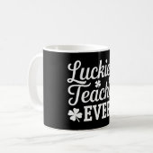 Mug Prof le plus chanceux enseignant la Saint-Patrick (Devant gauche)
