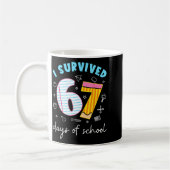 Mug Prof Meme Enseignant Élève J'ai Survécu 67 Jours D (Gauche)
