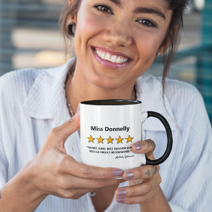 Mug Professeur 5 étoiles Cadeau d'appréciation pour