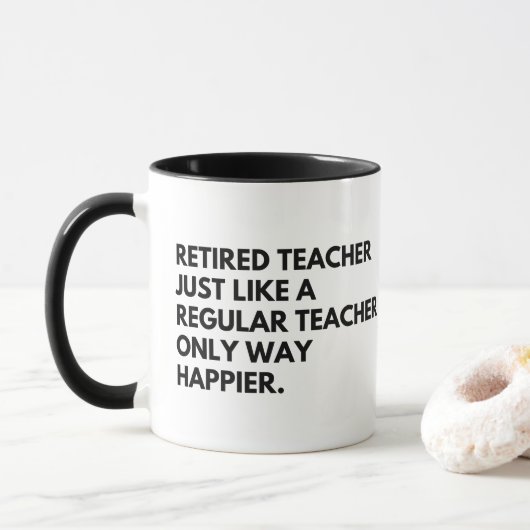 Mug Professeur À La Retraite Drôle Professeur À La Ret (Avec donut)
