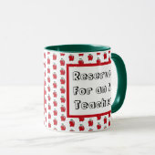 Mug Professeur A+ Pomme Rouge École Cartoon Cool (Devant droit)