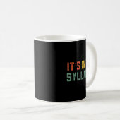 Mug Professeur à tenure rétro C'est dans le programme  (Devant droit)