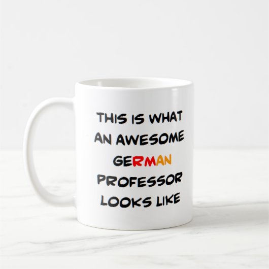 Mug professeur allemand, génial (Gauche)