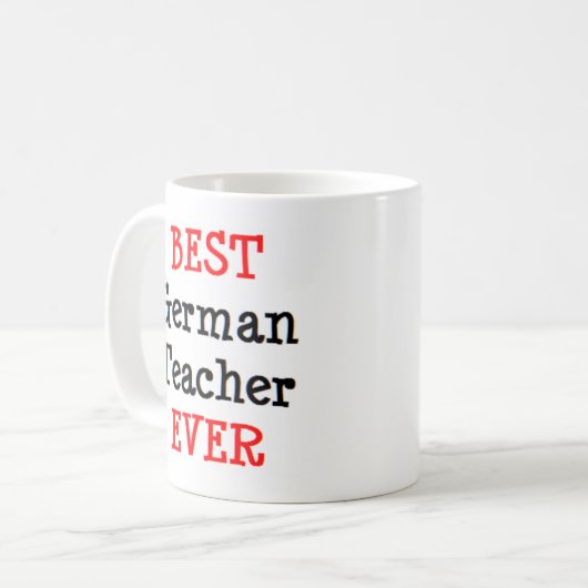 Mug professeur allemand, meilleur (Devant gauche)
