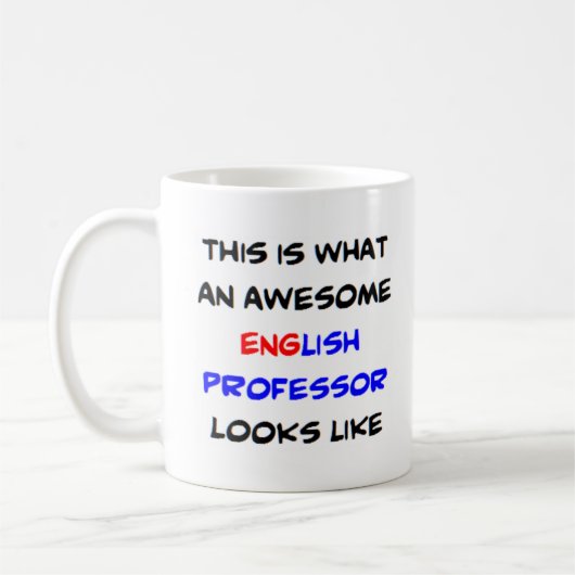 Mug professeur anglais, génial (Gauche)