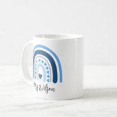 Mug Professeur arc-en-ciel aquarelle moderne (Devant gauche)