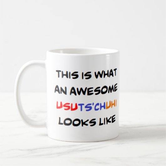 Mug professeur arménien usutschuhi, génial Ornament (Gauche)