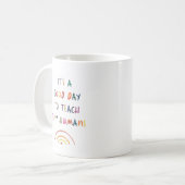 Mug Professeur Bonne Journée Petits Humains Typographi (Devant gauche)