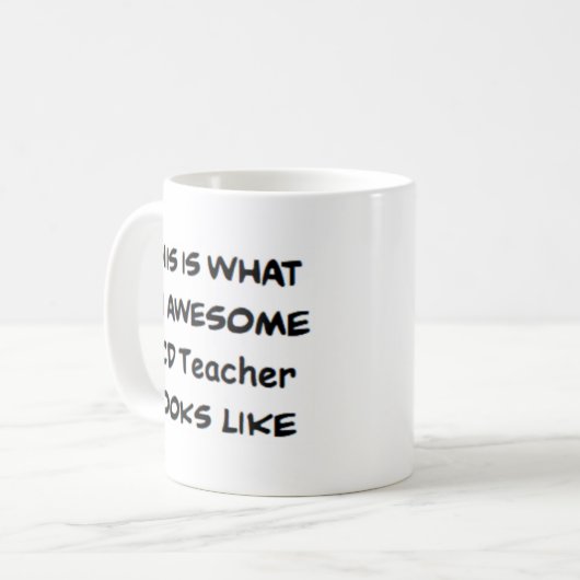 Mug professeur ccd, génial (Devant gauche)