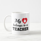Mug Professeur Coeur Appartient (Gauche)