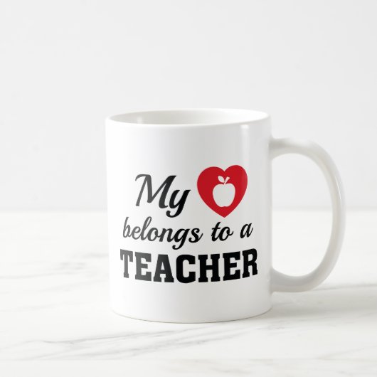 Mug Professeur Coeur Appartient (Droite)