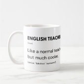 Mug Professeur Cool Anglais Professeur Et Éducateur (Gauche)