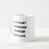 Mug professeur cornique dyskador, génial (Devant gauche)