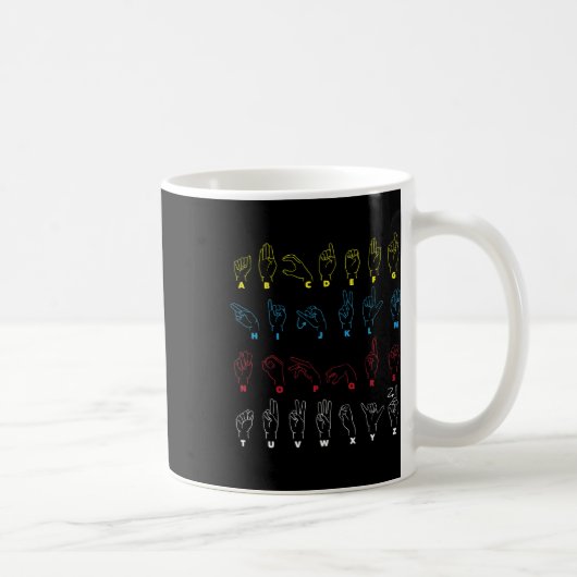 Mug Professeur d'alphabet ASL Langue des signes améric (Droite)