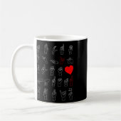 Mug Professeur d'alphabet Asl Langue des signes améric (Gauche)