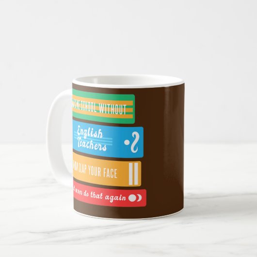 Mug Professeur d'anglais à l'école  (Devant gauche)