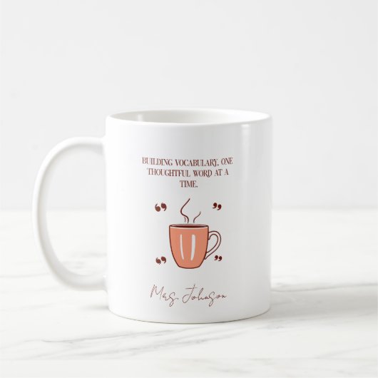 Mug Professeur d'anglais de vocabulaire (Gauche)