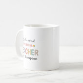 Mug Professeur d'Anglais Dédié Nom Personnalisé (Devant gauche)