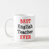 Mug professeur d'anglais, meilleur (Gauche)