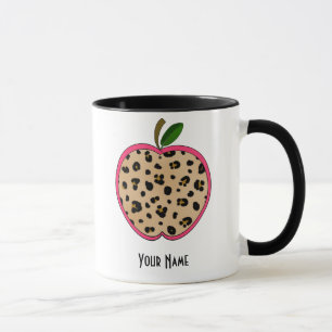 Mug Professeur d'Apple d'empreinte de léopard