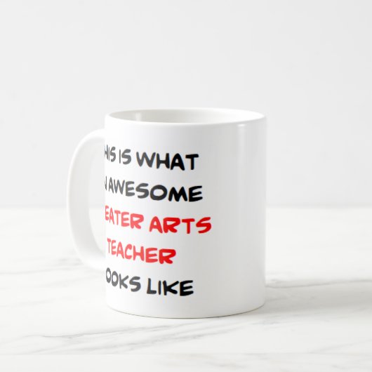 Mug professeur d'art théâtral, génial (Devant gauche)