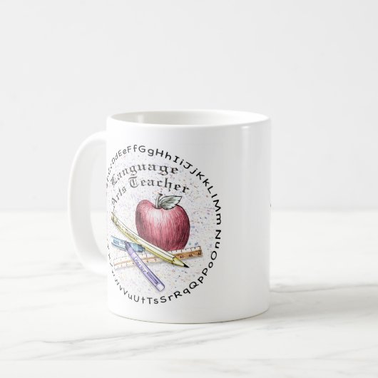 Mug Professeur d'arts de la langue (Devant gauche)