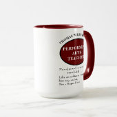 Mug Professeur d'arts de la scène personnalisé (Devant droit)
