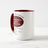 Mug Professeur d'arts de la scène personnalisé (Devant gauche)