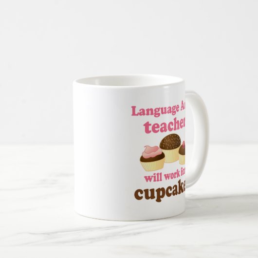 Mug Professeur d'arts drôle de langue (Devant droit)