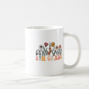 Mug Professeur de 5e année Wildflower Floral Retour à