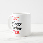 Mug professeur de biologie, meilleur (Devant gauche)